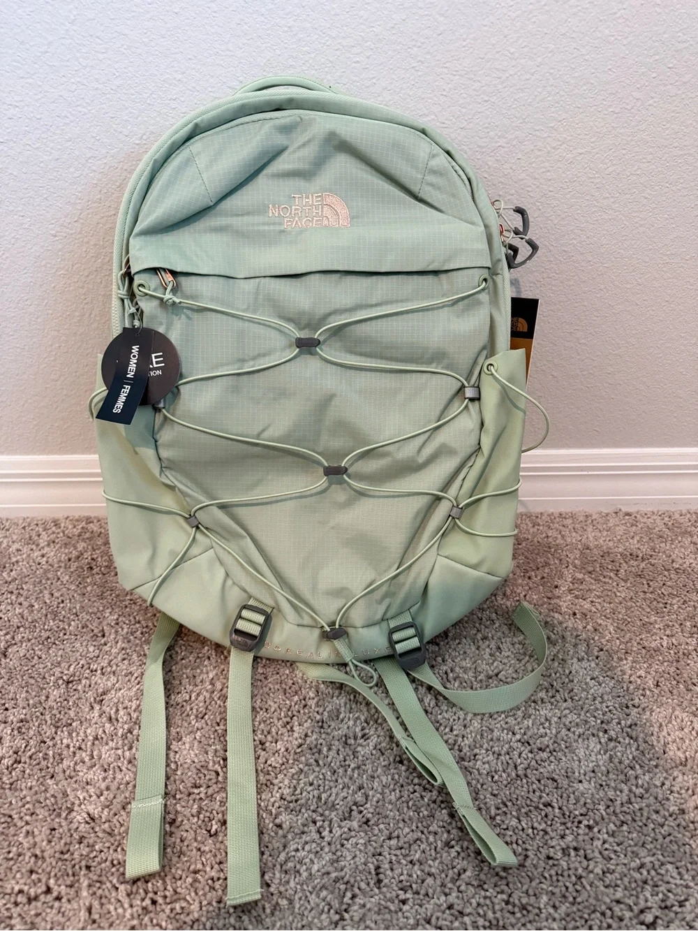 The North Face Women Borealis Luxe misty sage mint backpack NWT